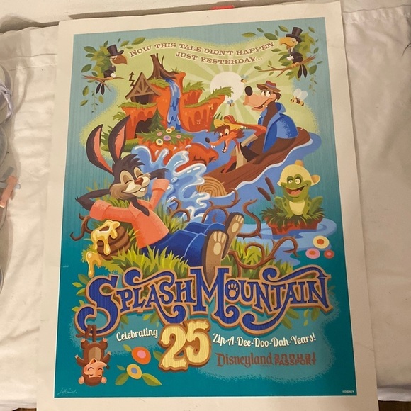 💦SPLASH MTN💦Poster from Disneyland Disney - Picture 2 of 8